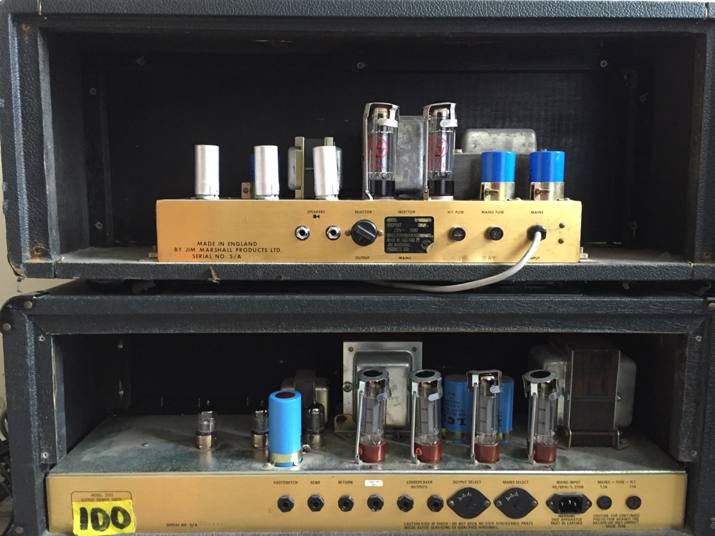 The back of the amps